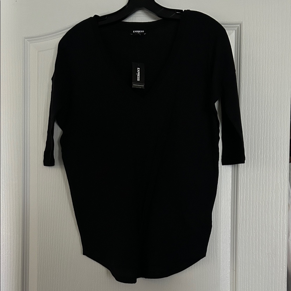 Express Classic Black Knit Top